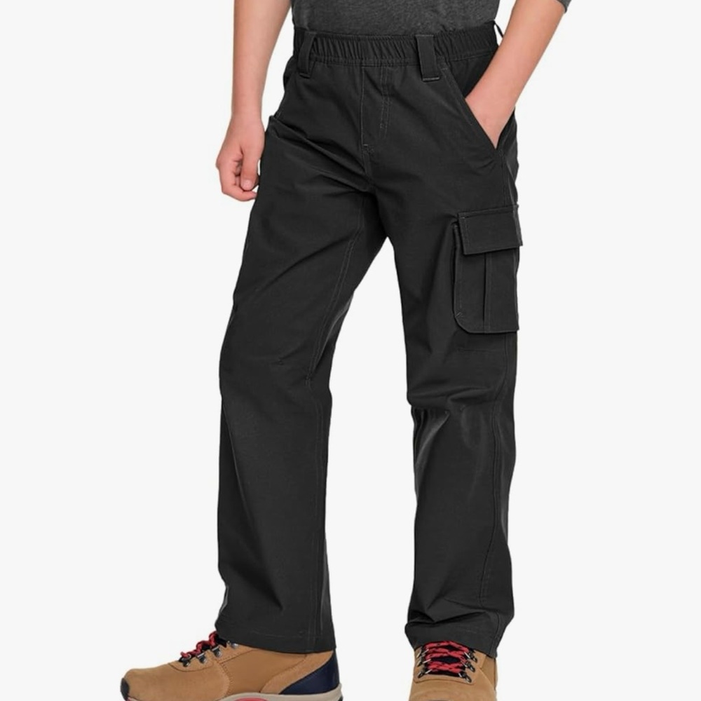 CQR black cargo pants kids large inseam 27”